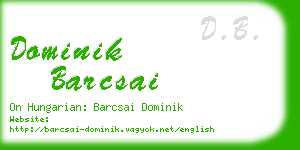 dominik barcsai business card